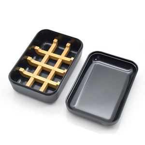 Hot Sale <b>Bamboo</b> Kitchen Draining <b>Soap</b> <b>Dishes</b> Travel <b>Soap</b> Box with Lid - Product Image 1