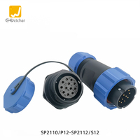 Connecteur SP21 étanche à montage sur panneau IP68, connexion rapide par enfichage, pour câblage automobile, 2 à 12 broches