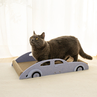 2024 nouveau Design drôle voiture chat lits à gratter papier ondulé feutre confortable chat griffoir lit de couchage