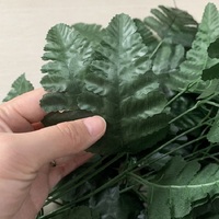 Tanaman Pakis Sutra Simulasi 12 Buah FANCY, Dekorasi Dalam Ruangan Simulasi Tinggi untuk Pernikahan, Pesta Natal, Rangkaian Daun dengan Pegangan Tetap