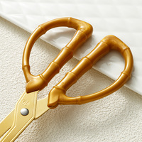Pince alimentaire en acier inoxydable de style ciseaux, 26 cm, avec manche en forme de bambou, pour boulangerie, buffet, restaurant, vente en gros