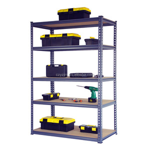 Đơn vị lưu trữ nhà để xe bằng thép không gỉ 5 tầng hạng nặng 36 in. <span class=keywords><strong>W</strong></span> x 72 in. H x 18 in. D lưu trữ công cụ vườn Đen - Product Image 4