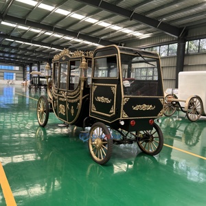 Luxury Wedding Carriage Sealed Cabin With Driver's Seat Royal Electric Vehicle New Products Wedding Horse Drawn Carriage <b>Trailer</b> - Product Image 4