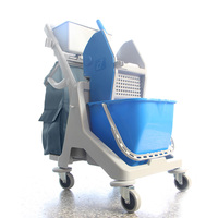 Chariot de nettoyage professionnel avec essoreuse pour seau d'eau 15L – Solution d'hygiène commerciale