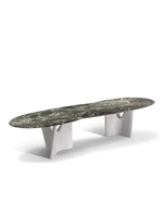 Table à manger en marbre naturel sur mesure avec design moderne, plateau en pierre polie pour hôtel, maison, salle à manger, options rondes, ovales, rectangulaires