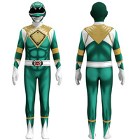 Disfraz de Cosplay de Ranger Verde para Niños, Conjunto de Traje para Primavera 2026