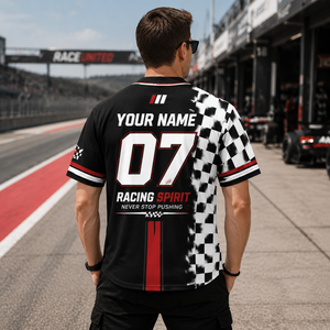 Maillot de baseball vintage en maille à boutons, personnalisé avec logo brodé, pour hommes, souvenirs, événements sportifs, motocross, course, sublimation - Product Image 2