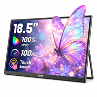 Moniteur portable tactile 18,5 pouces ODM FHD 1920x1080 IPS 100Hz ultra-fin 15 mm double USB-C pour travail à distance et gaming sur ordinateur portable