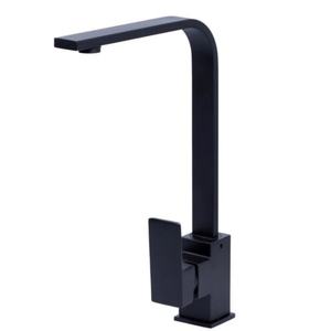 Grifo de Cocina Monomando de Agua Fría y Caliente con Diseño de Goma Negra Giratorio de 360 Grados para Fregaderos de Hotel y <span class=keywords><strong>Canillas</strong></span> de Cocina - Product Image 1