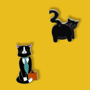 Ortopedi Push Nama Nigeria Kustom Enamel Katolik Gentrification Kucing Kerah Pin