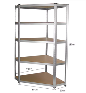 Étagère de rangement sans boulons, installation facile, réglable, 5 niveaux, en acier, personnalisable, étagère d'<span class=keywords><strong>angle</strong></span> pour <span class=keywords><strong>atelier</strong></span> - Product Image 4