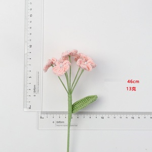 Nueva Llegada 7-Cabeza <span class=keywords><strong>de</strong></span> Ganchillo <span class=keywords><strong>de</strong></span> Lana <span class=keywords><strong>de</strong></span> Punto Flor Ornamento Multi-Color Forget-me-not Rama Perla Hoja Día <span class=keywords><strong>de</strong></span> San Valentín Año Nuevo - Product Image 6