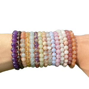 Bracelet de couple élastique en perles de cristal naturel de 8 mm, 10 mm, 12 mm pour homme et femme, idéal pour l'été, bijoux de mode en dropshipping - Product Image 2