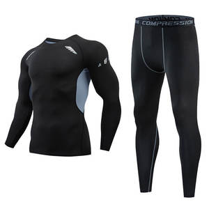 Plus collant sportivi in velluto tuta asciutta traspirante <span class=keywords><strong>Fitness</strong></span> abbigliamento caldo tuta da corsa da <span class=keywords><strong>uomo</strong></span> - Product Image 6
