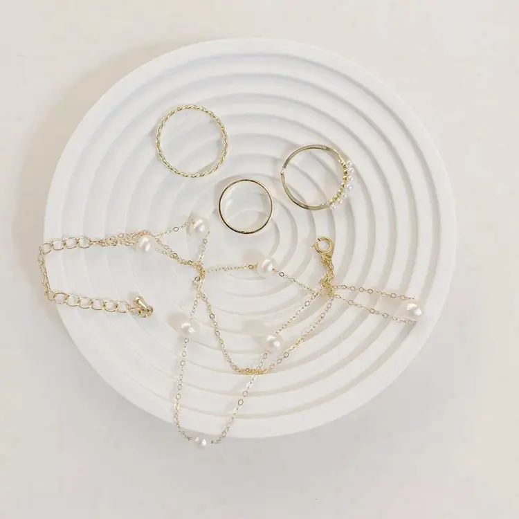 SYLVAN vassoio portaoggetti per embrioni modello ondulato ins puntelli per foto piccoli oggetti in posa fotografia sfondo ornamenti decorativi in resina