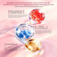 Déodorant anti-transpirant liquide à la rose NHA GENE Herbal 50g, parfum floral longue durée 24h, séchage rapide, anti-taches.