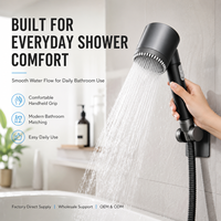 Pommeau de douche haute pression portable avec filtre intégré, jet unique, compatible WC, économie d'eau, installation facile, emballage premium