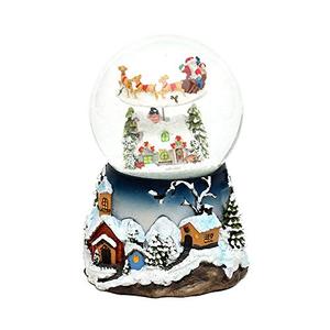 <span class=keywords><strong>Boule</strong></span> à <span class=keywords><strong>neige</strong></span> <span class=keywords><strong>de</strong></span> Noël avec renne en traîneau du père Noël et scène <span class=keywords><strong>de</strong></span> <span class=keywords><strong>village</strong></span> enneigé-Ornement <span class=keywords><strong>de</strong></span> décoration <span class=keywords><strong>de</strong></span> table festif pour cadeau <span class=keywords><strong>de</strong></span> Noël - Product Image 1