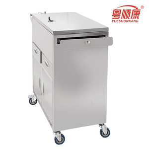Yuekang Stainless Steel Emergency Cart 50kg 40kg Medical <b>Trolley</b> With Double Doors And Drawers For Hospital Clinic Use - Product Image 3