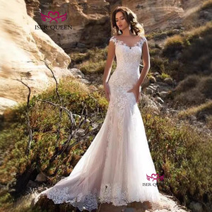 Iser Queen <b>White</b> <b>Lace</b> Mermaid Wedding Dress Sweetheart Neckline Natural Waist Bodycon Style - Product Image 3