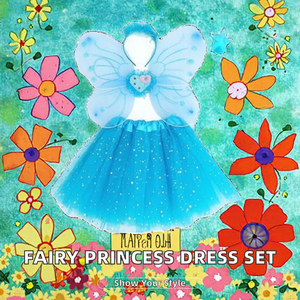 Conjunto de 4 Piezas de Disfraz de Bruja para Niñas Pequeñas con Alas de Mariposa, Falda Tutú, Material de Poliéster - Product Image 2