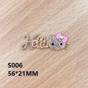 Cartoon Kawaii Kt Katzenkopf Rosa Schleife Metall-Anhänger Handyhüllen-Dekorationen Kätzchen DIY Schmuckzubehör Großhandel - Product Image 4