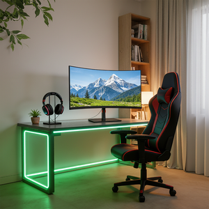 Nouvel écran de jeu pour PC, moniteur TV <span class=keywords><strong>HD</strong></span> 2K de 27 pouces, design OEM d'usine, 180 Hz, résolution 2560x1440, écran incurvé LED - Product Image 2