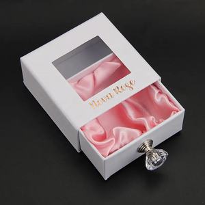 Cassetti scorrevoli personalizzati confezione regalo di carta per imballaggio di gioielli di lusso con manico per confezione di gioielli con bracciale con diamante