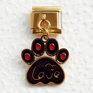 Italian Dog Paw Puppy Series Stainless Steel Electroplated Pendant Trendy DIY Unisex <b>Bracelet</b> Charms Made Yiwu for Business - Product Image 4
