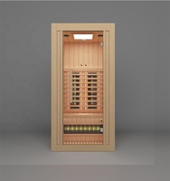 Sauna Inframerah Jauh Kayu Hemlock Solid Elektrik Dalam Ruangan untuk 2-3 Orang, Rendah EMF, 6 Pemanas Karbon, Pencahayaan Kromoterapi, Ionizer Oksigen