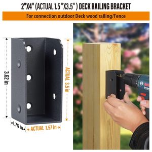Sàn lan can kết nối sàn lan can khung, Barn và chùm kết nối kết thúc lan can gỗ bài cầu thang hàng rào khung - Product Image 6