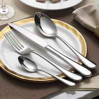 Ensemble de couverts en acier inoxydable 18/8 robuste, poli miroir, manche épais, vaisselle pour hôtel, restaurant, mariage et restauration