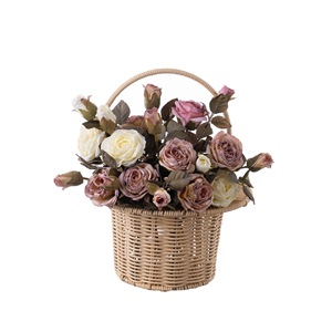 Bouquet de roses artificielles Nanchengwei à double tête, fleurs artificielles pour décoration de mariage et aménagement intérieur - Product Image 5