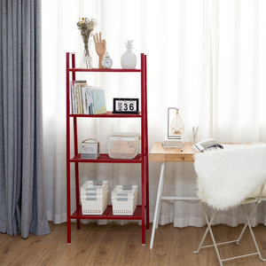 Estante de almacenamiento de 4 pisos para sala de estar de estilo nórdico, estante de escalera de acero, estantería de metal - Product Image 2