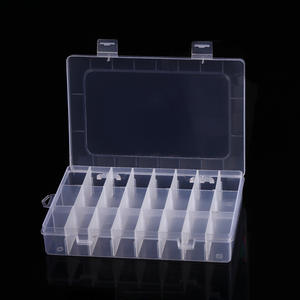 Caja de almacenamiento de plástico transparente, 24 compartimentos, cubierta desmontable para equipo de pesca, joyería, herramientas, estuche organizador - Product Image 5
