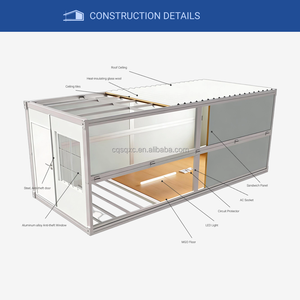 Maison conteneur modulaire préfabriquée pliable de haute qualité à structure en Z pour hôpital, dortoir temporaire pour personnel, bureau, magasin, <span class=keywords><strong>hôtel</strong></span> - Product Image 6