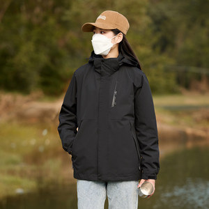 Women's Outdoor Windproof 3-In-1 <b>Jacket</b> With Detachable Fleece Lining Full Sleeve Workwear Uniform - Product Image 1
