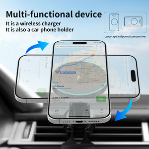 Caricatore <span class=keywords><strong>Wireless</strong></span> Magnetico per Auto Tipo-C in Lega di Alluminio <span class=keywords><strong>con</strong></span> Forte Suzione, Clip per Bocchetta dell'Aria, Rotazione a 360°, <span class=keywords><strong>Ricarica</strong></span> Rapida 15W per <span class=keywords><strong>Telefono</strong></span> - Product Image 6