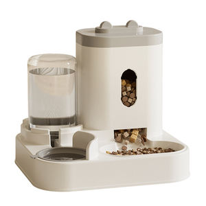 Bergaya Modern mewah 2.5L otomatis tempat makan hewan peliharaan dengan pola Solid mudah digunakan kucing anjing makanan mangkuk plastik IPX5 penyimpanan tahan air - Product Image 1