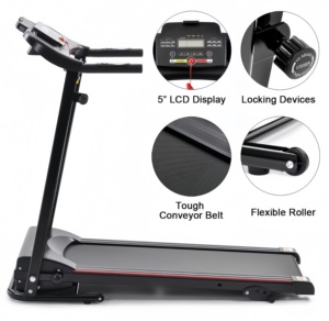 SHULI, cinta de correr motorizada eléctrica, caminadora plegable, cinta de correr de ejercicio para caminar con inclinación de 3 niveles - Product Image 5