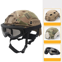 Casque tactique MUCHAN, masque, ventilateur, combinaison, CS, casque de protection pour la chasse, la moto