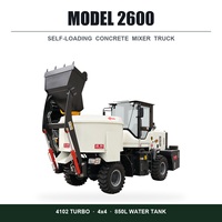 Bétonnière hydraulique 4x4 auto-chargeante pour travaux ruraux