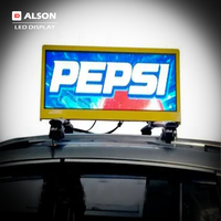 Pantalla LED para Automóvil ALSON, Pantalla LED/Pantalla LED P2.5 P3 P4 P5, Letrero para Techo de Taxi para Publicidad, Camión Publicitario