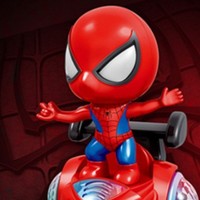 Spiderman Elektrisches Universelles Cooles Licht-Musik-Rotierendes Polizei-Balanceauto für 4-6 Jährige Party-Spielzubehör