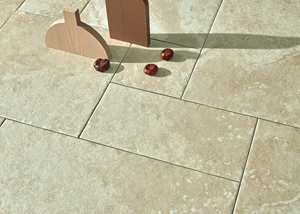 Vôi đá sứ gạch lát sàn màu be màu kích thước khác nhau trộn với nhau cắt chéo gạch gốm mờ bề mặt gạch - Product Image 2