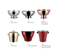 Ember es besar anggur merah wastafel sampanye baja tahan karat ember es ember ember es Bar Ktv untuk Caperdonich Laurent-Perrier