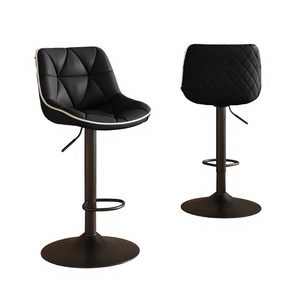 Comfortable Modern Faux Leather Commercial Outdoor Bar <b>Stools</b> Stainless Steel Base Wood Frame <b>Adjustable</b> <b>Height</b> 360 Swivel Water - Product Image 4