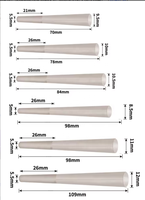 Yuyang 84/98/109mm Cônes en papier kraft de qualité supérieure, faits à la main, jetables, écologiques, biodégradables, de qualité alimentaire, imprimés en quatre couleurs