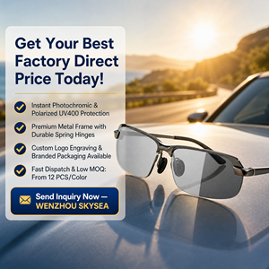 High Quality Custom Metal Polarized <strong>Night</strong> Vision <strong>Glasses</strong> Dark <strong>Driving</strong> <strong>Glasses</strong> Photochromic Sunglasses for Day and <strong>Night</strong> - Product Image 4