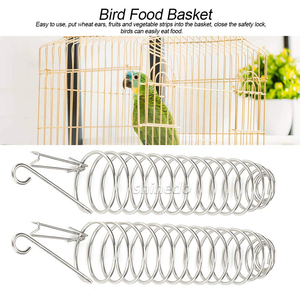 Mangeoire spirale pour oiseaux Portable en acier inoxydable perroquet nourriture fruits légumes millet blé oreille mangeoire support pour perruche perruche - Product Image 3